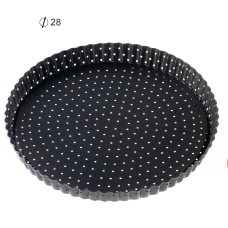 МТ-1010 Форма для выпечки перфорированная круглая 28 см.