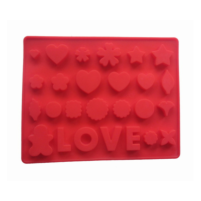 Силиконовая форма для мыла и выпечки Н-1079 LOVE-ассорти 26шт. | photo