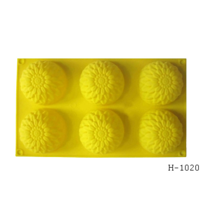 Силиконовая форма для выпечки и десертов Н-1020 Цветы 6шт.(26,5*16,2см;6,5*3,3см) | photo