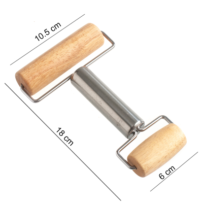 Валик для раскатки теста двухсторонний деревянный ММ-1386 (18*10,5*6см)