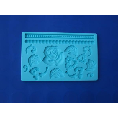 Силиконовый молд ММ-239 030-51 Розы.  20*12,5см