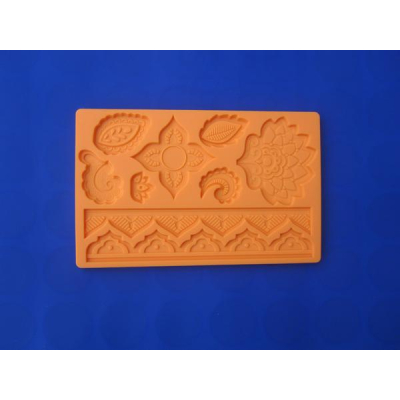 Силиконовый молд ММ-245 030-49 Цветы и листики. 20*12,5см