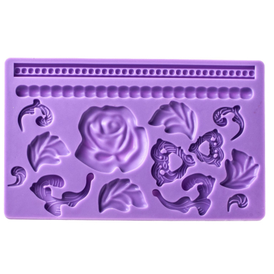 Силиконовый молд JSC455 Роза.  20*12,5см