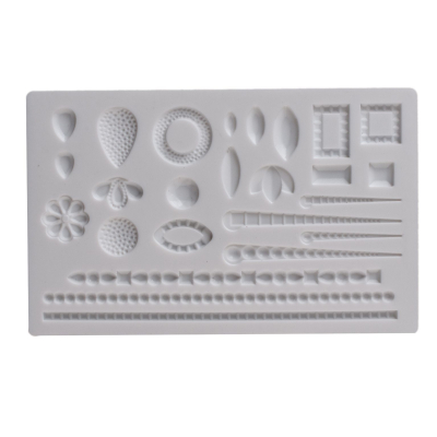 Силиконовый молд ММ-951 030-103 Текстура брошки,цепочки. 19,7*12,5см