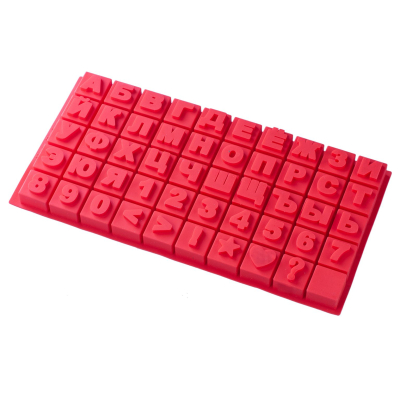 Силиконовый молд JSC3144 Алфавит,цифры. 35,5*18*3см